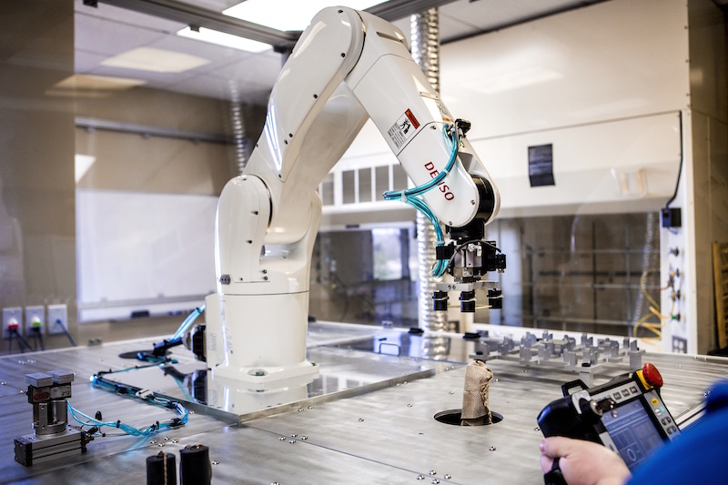 photo: robotics arm at innovation park facility