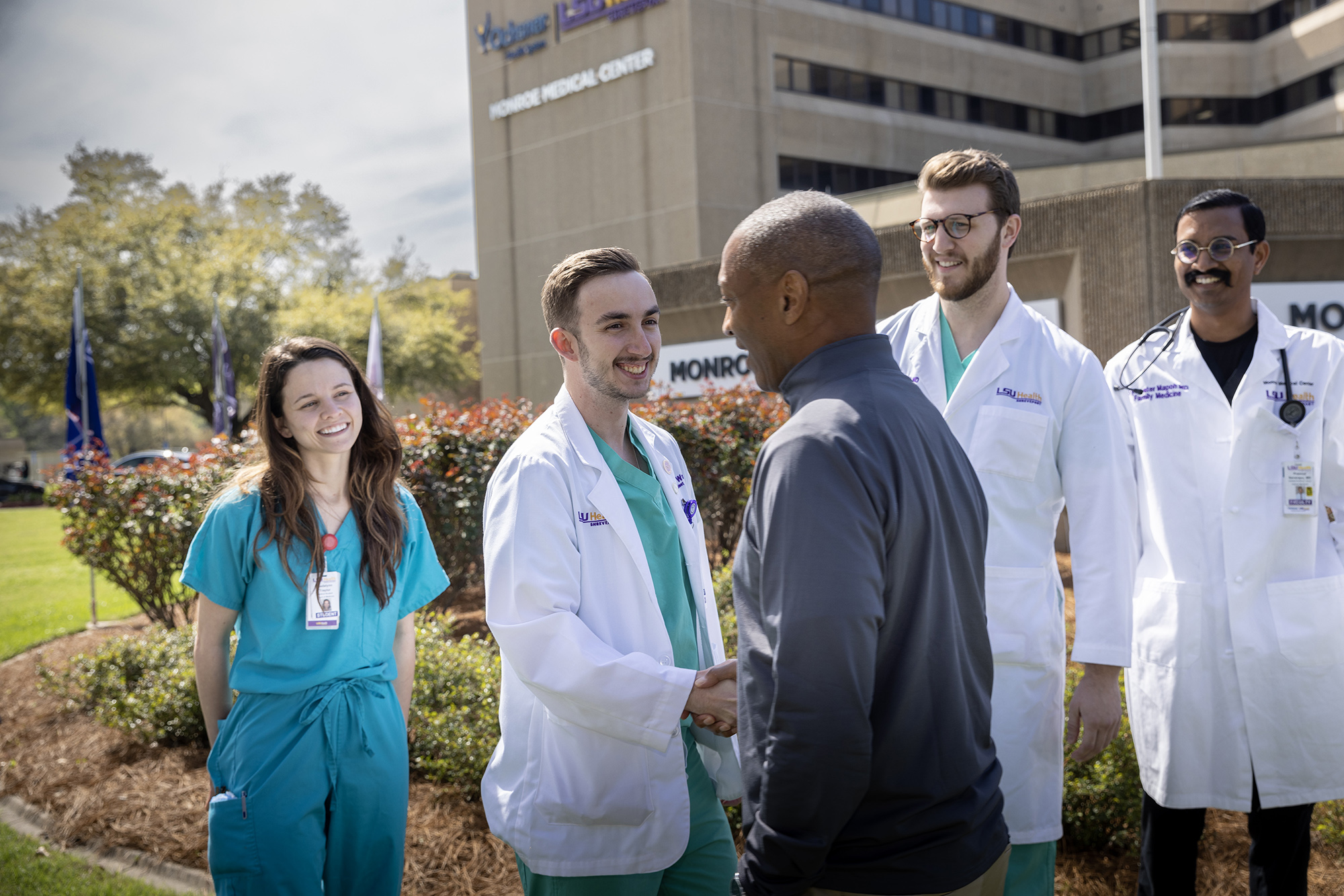 President Tate meets with medical students