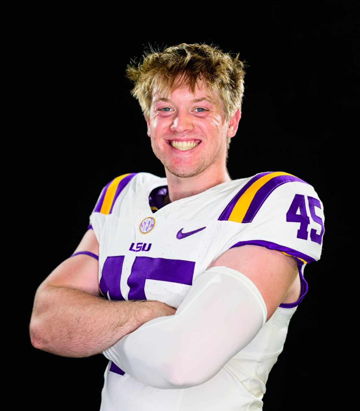 Portrait of Jake Davis in football jersey