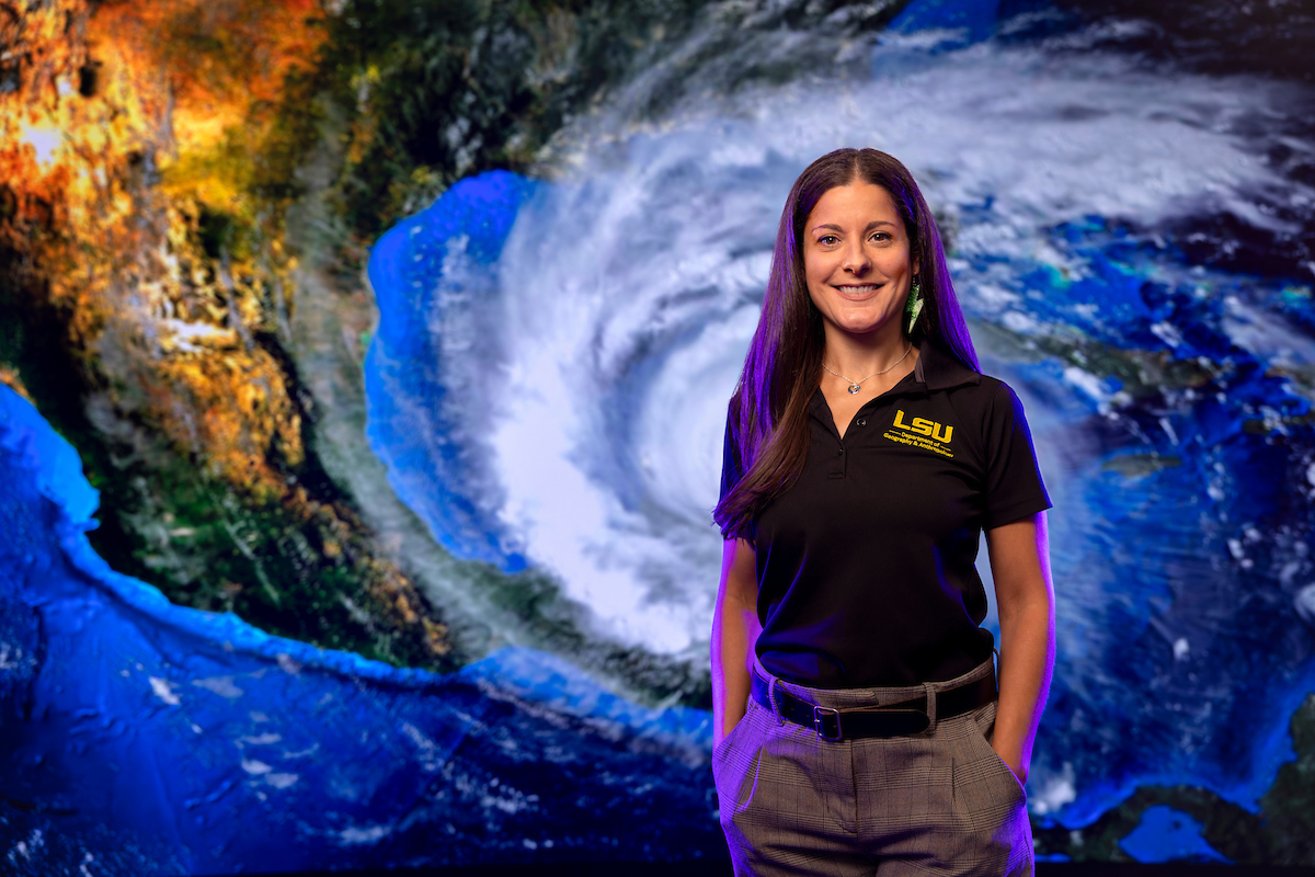 Jill Trepanier in the LSU XR studio