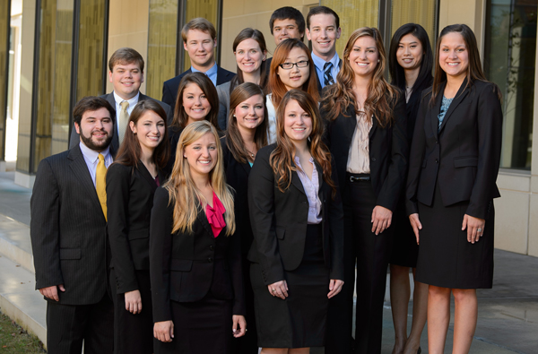 a group of internal audit students in business attire from 2007