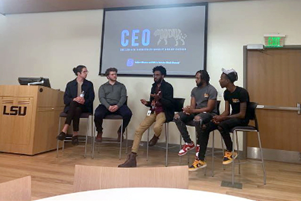 CEO student meeting with speaker panel