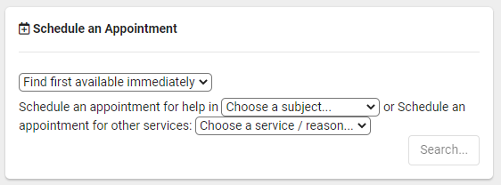 Schedule an Appointment Page