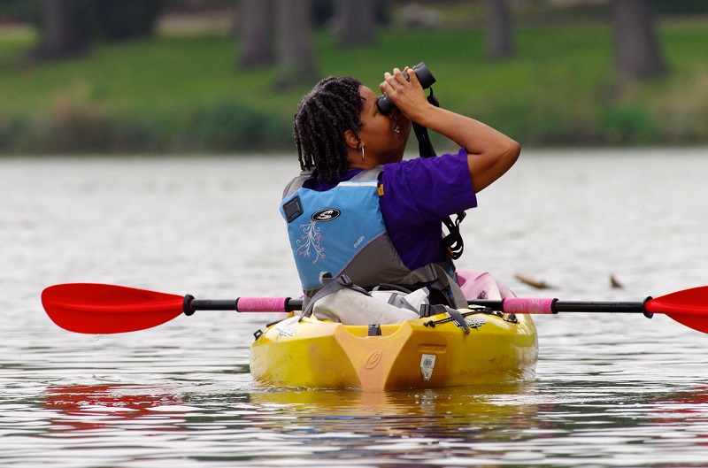 Crystal Johnson in kayak.