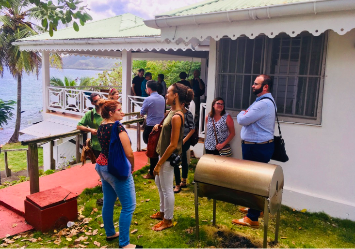 Exchange participants at Edouard Glissant's Martinique home
