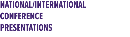 NATIONAL/INTERNATIONAL CONFERENCE PRESENTATIONS