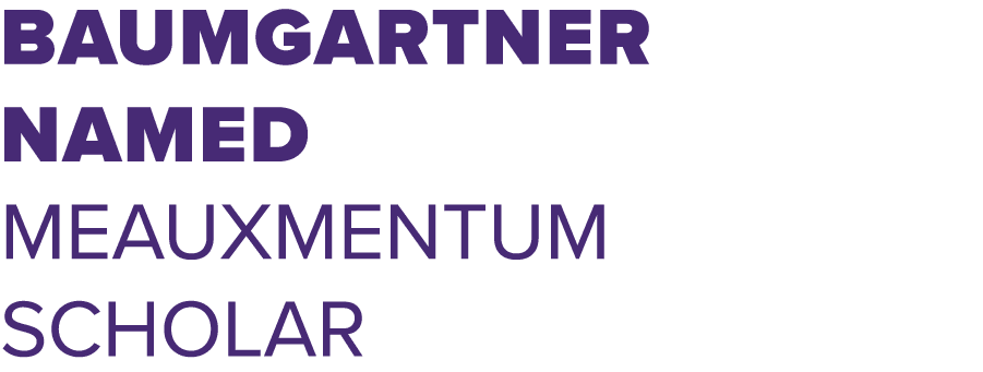 Baumgartner named Meauxmentum Scholar