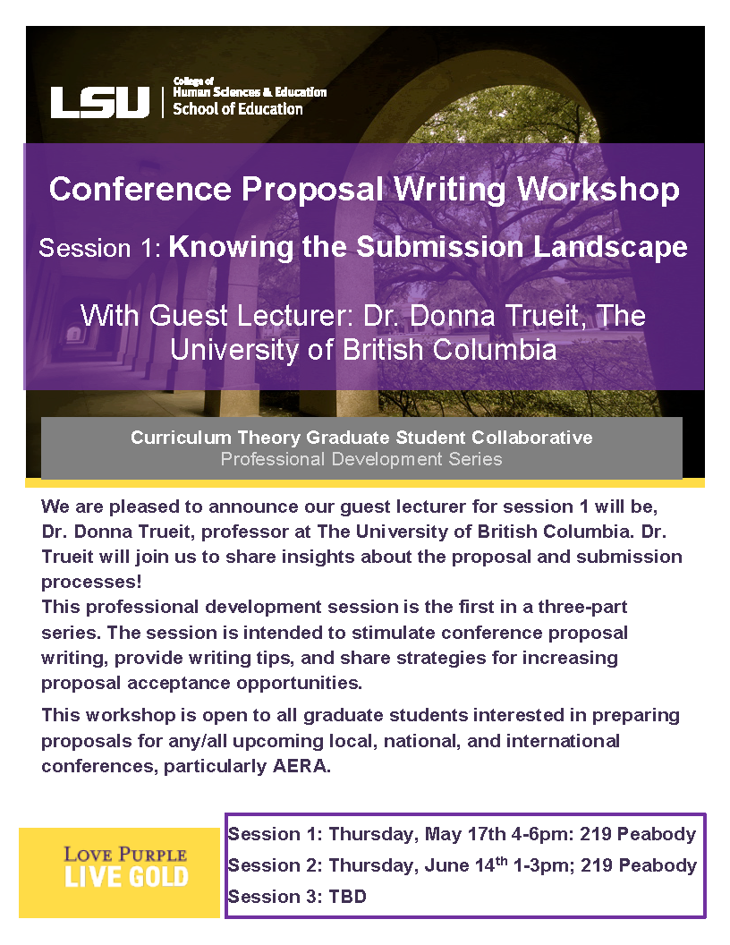 Conference Proposal Writing Workshop Flyer