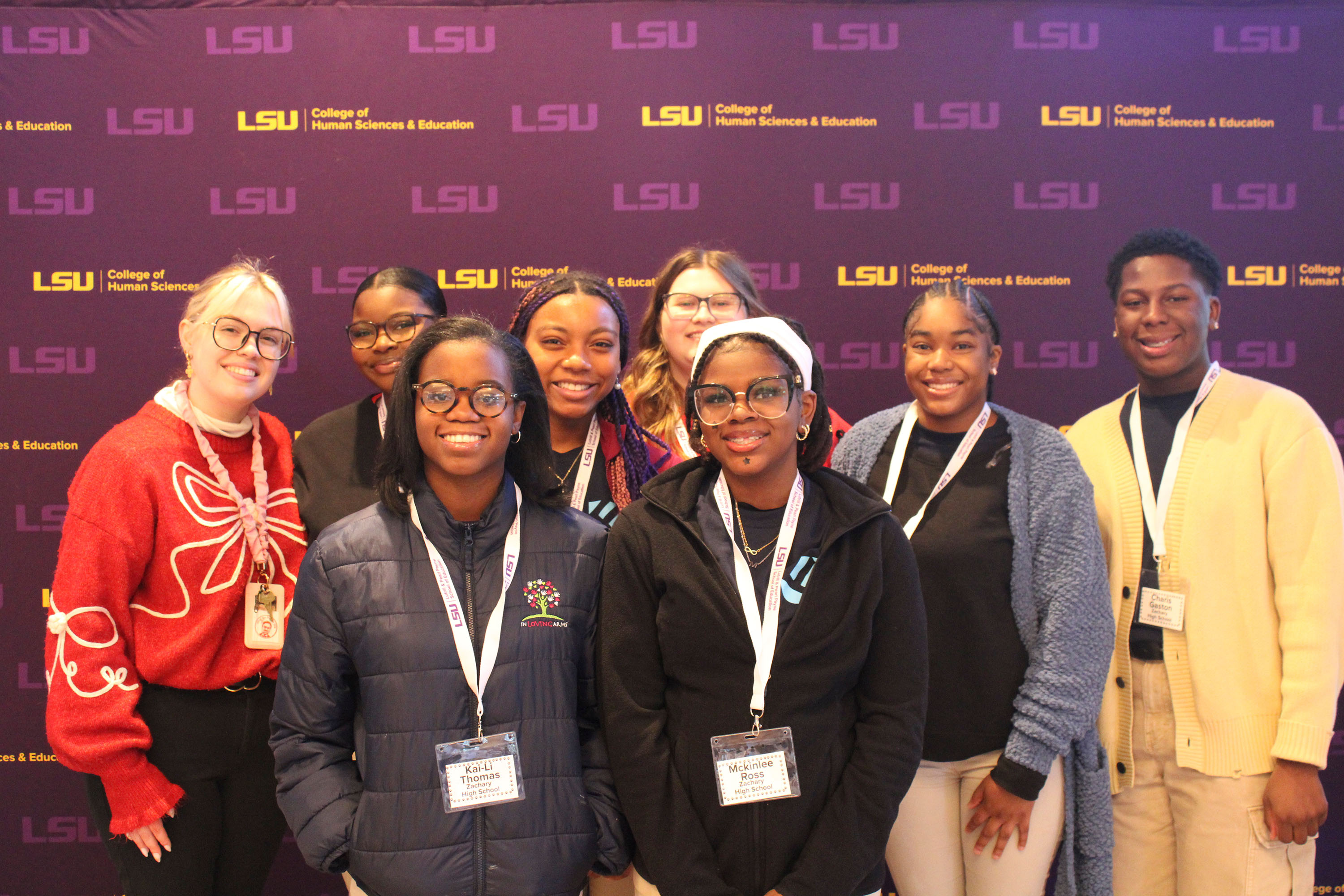 group of students attending the Ed Rising regional conference at LSU
