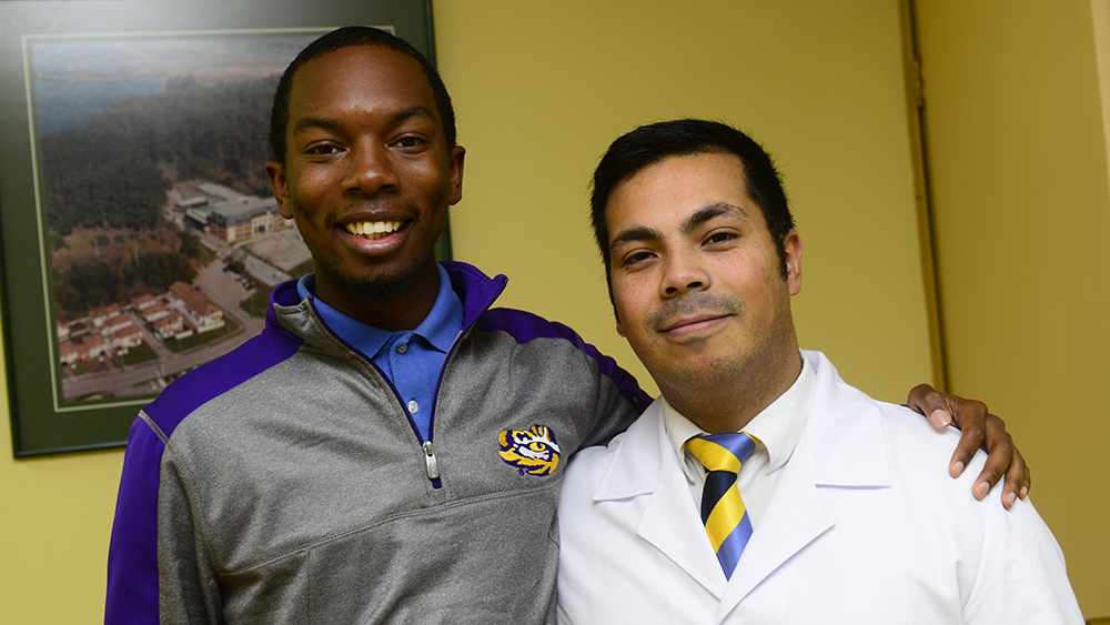 LSU student poses with Chilean mentor teacher