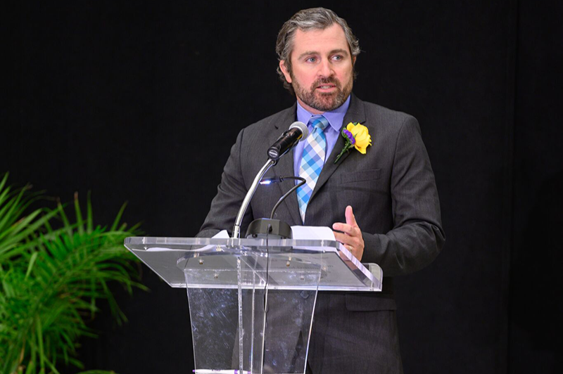 Photo of Dr. Stephen Etheredge speaking at the CHSE Hall of Distinction