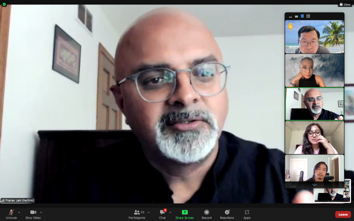 Dr. Pranav jani in Zoom meeting