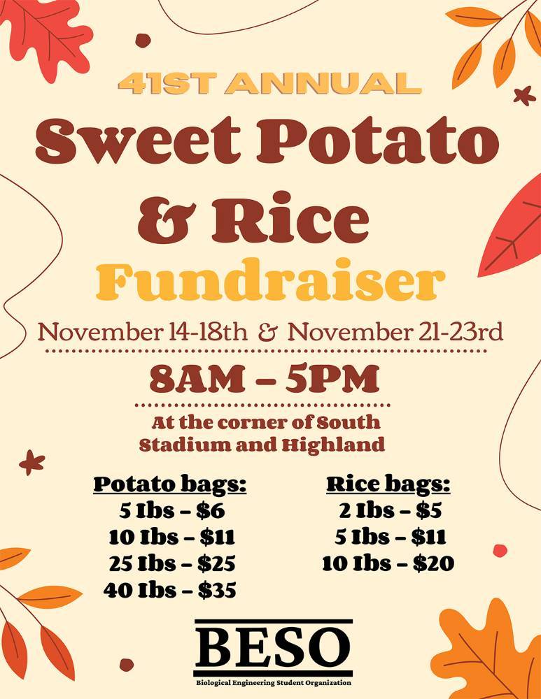 Flyer for Sweet Potato & Rice Event