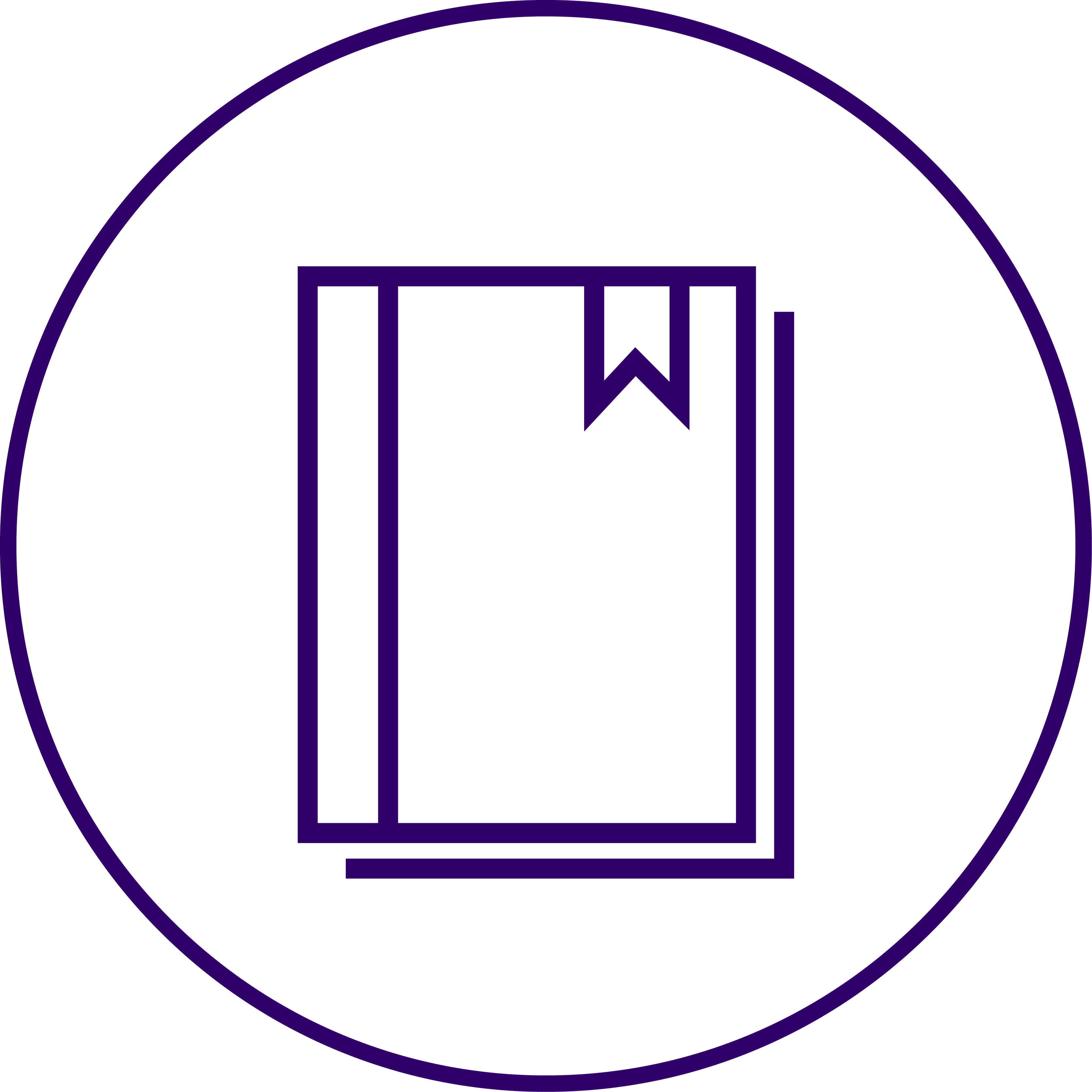 ChemE Undergraduate - Purple icon containing a book inside a circle
