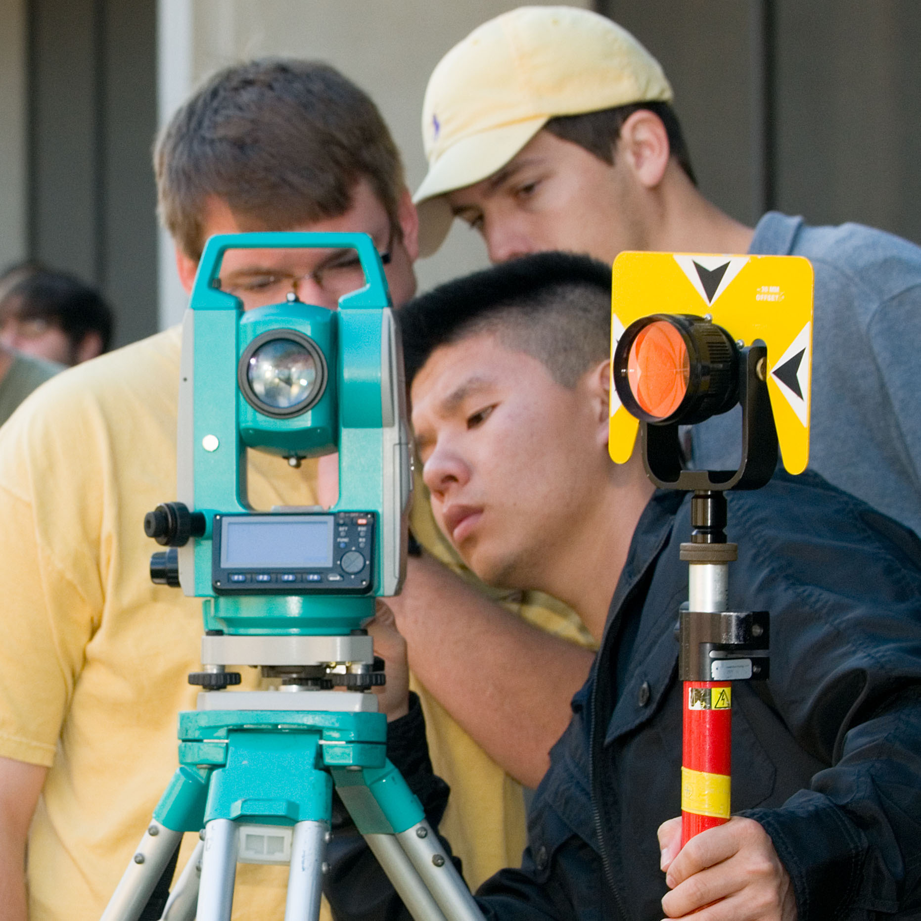 Students learn surveying