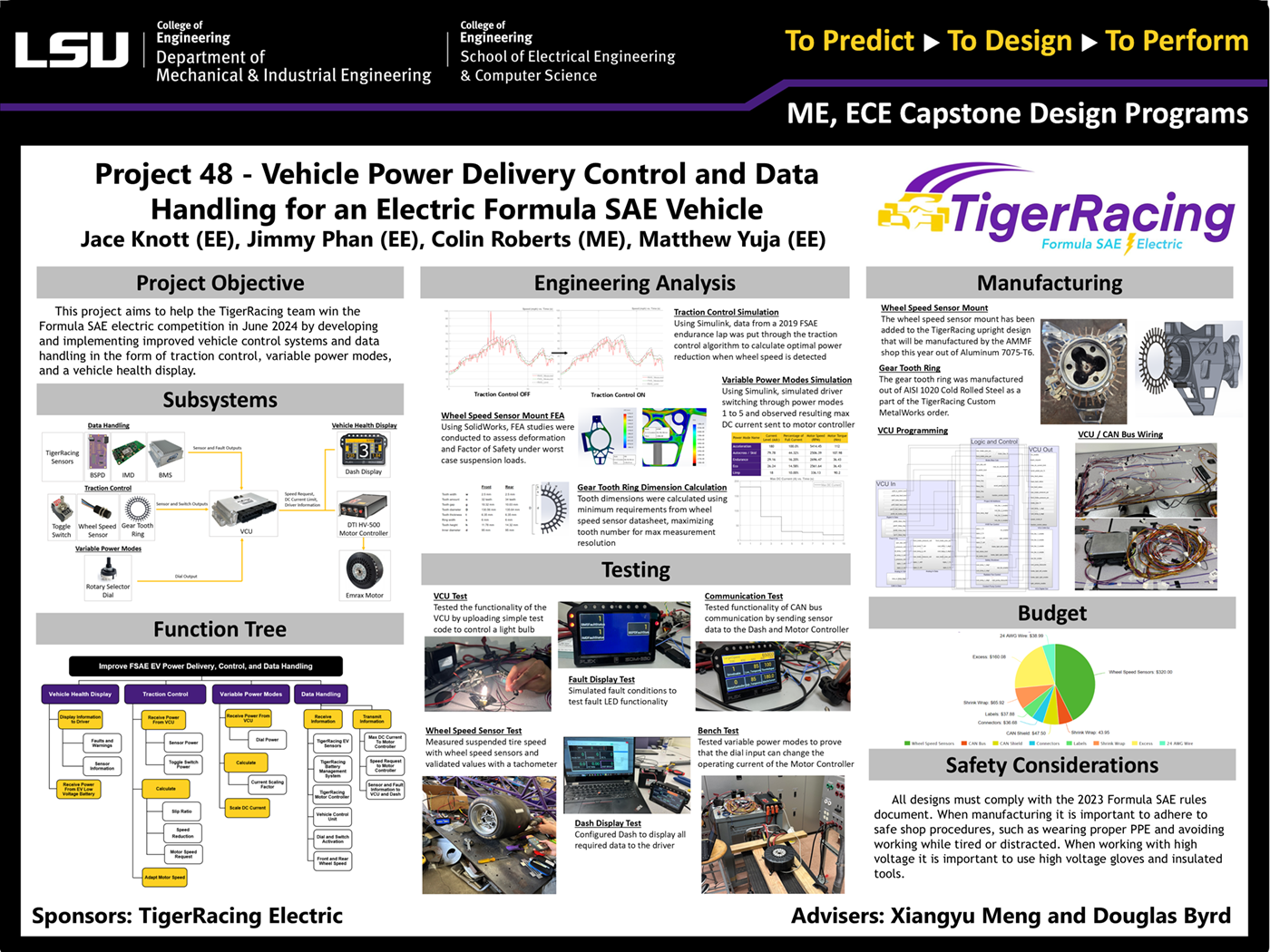 Project 48: Vehicle Power Delivery Control and Data Handling for an Electric Formula SAE Vehicle (2023)