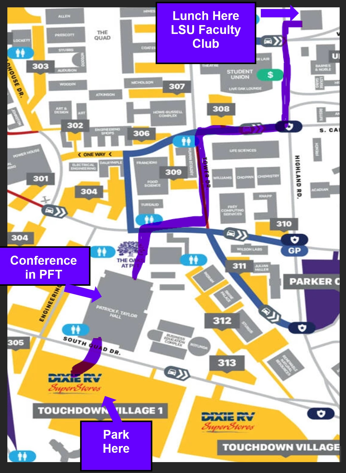 Campus map for SSCET