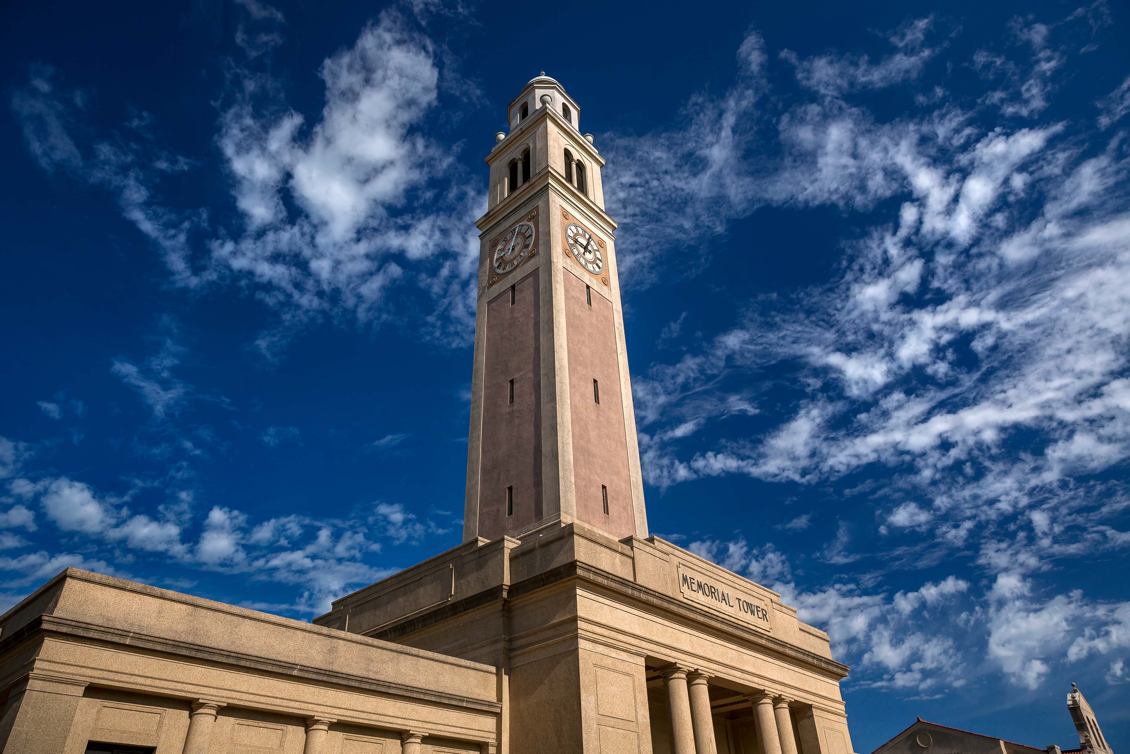 memorial tower in blue sky