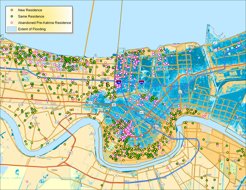 New Orleans Map Of Flooded Areas - United States Map
