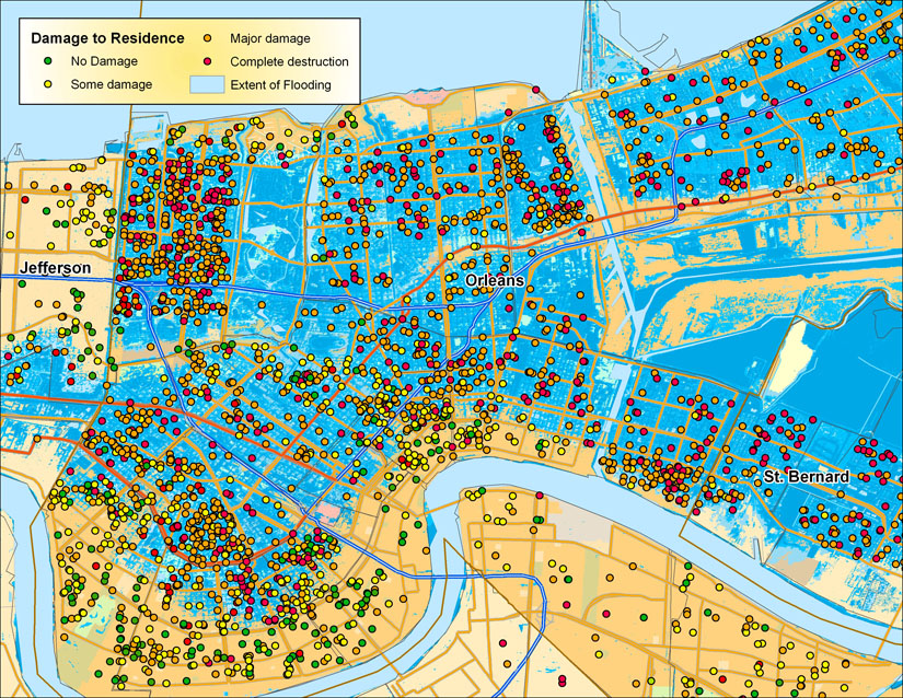 Post-Hurricane Katrina Research Maps