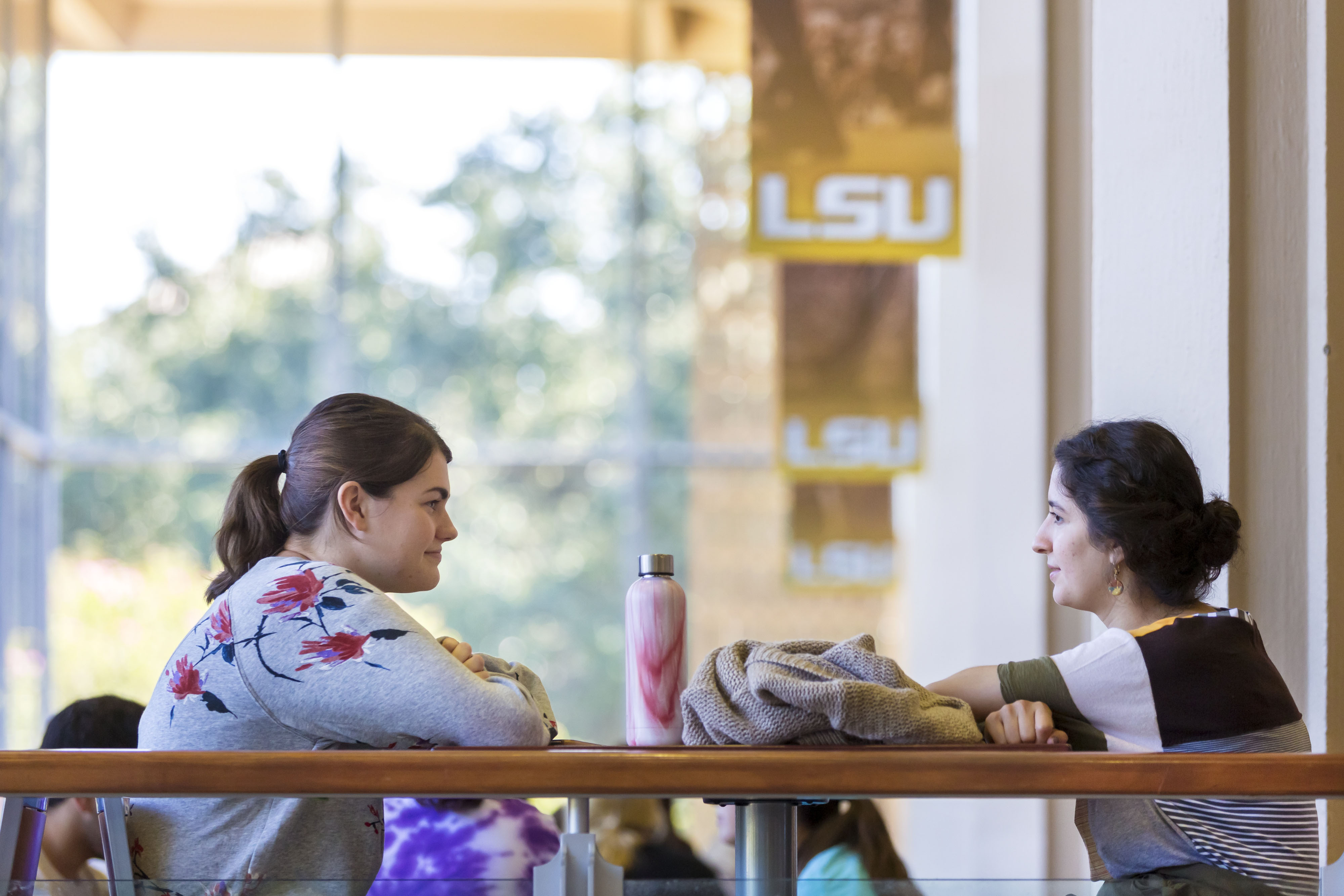 two students sitting in union