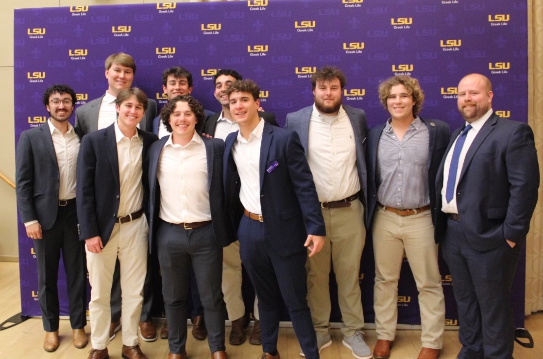 fraternity officers at greek awards