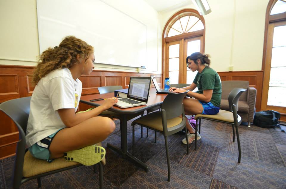 Students studying in a Laville study room