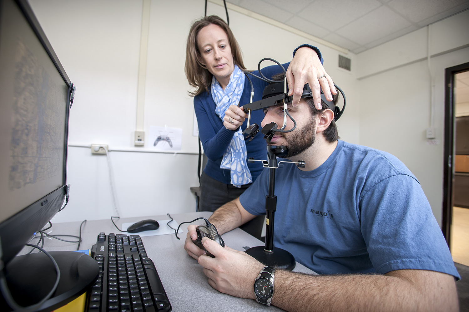 Photo demonstration of Eye Tracker used in Psychology Research