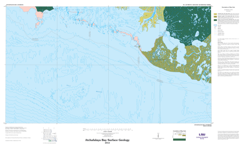 Atchafalaya Bay Surface Geology 2022