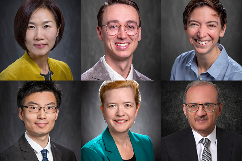 Compilation of portraits of the six LSU faculty Rainmakers honorees