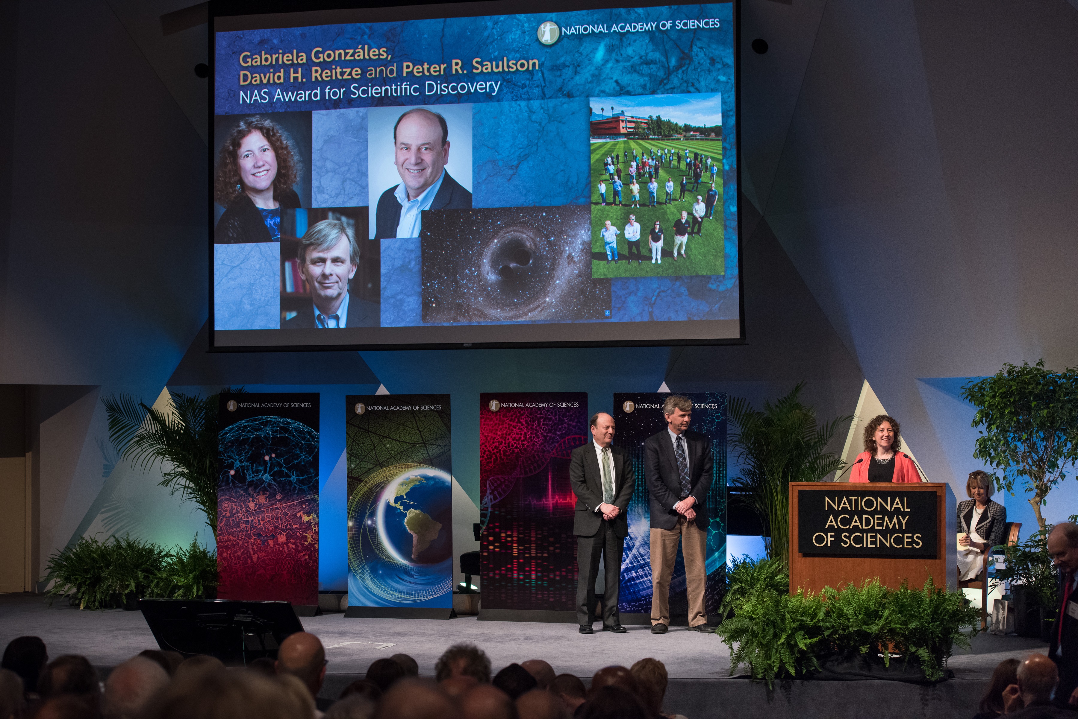 Gabriela Gonzalez received the National Academy of Sciences award for Scientific Discovery
