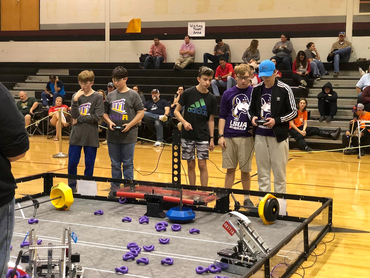 Middle and high school students compete in robotics competition