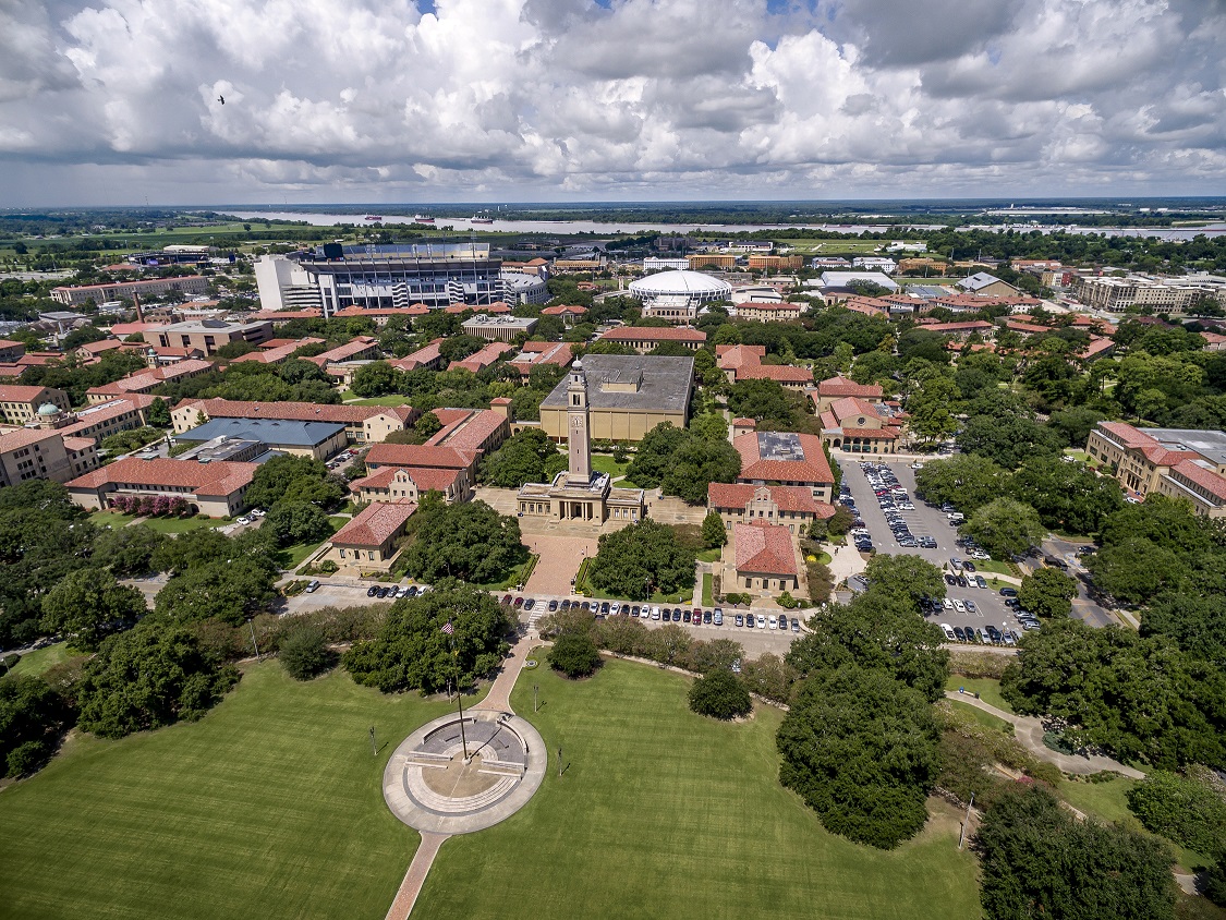 LSU campus aerial