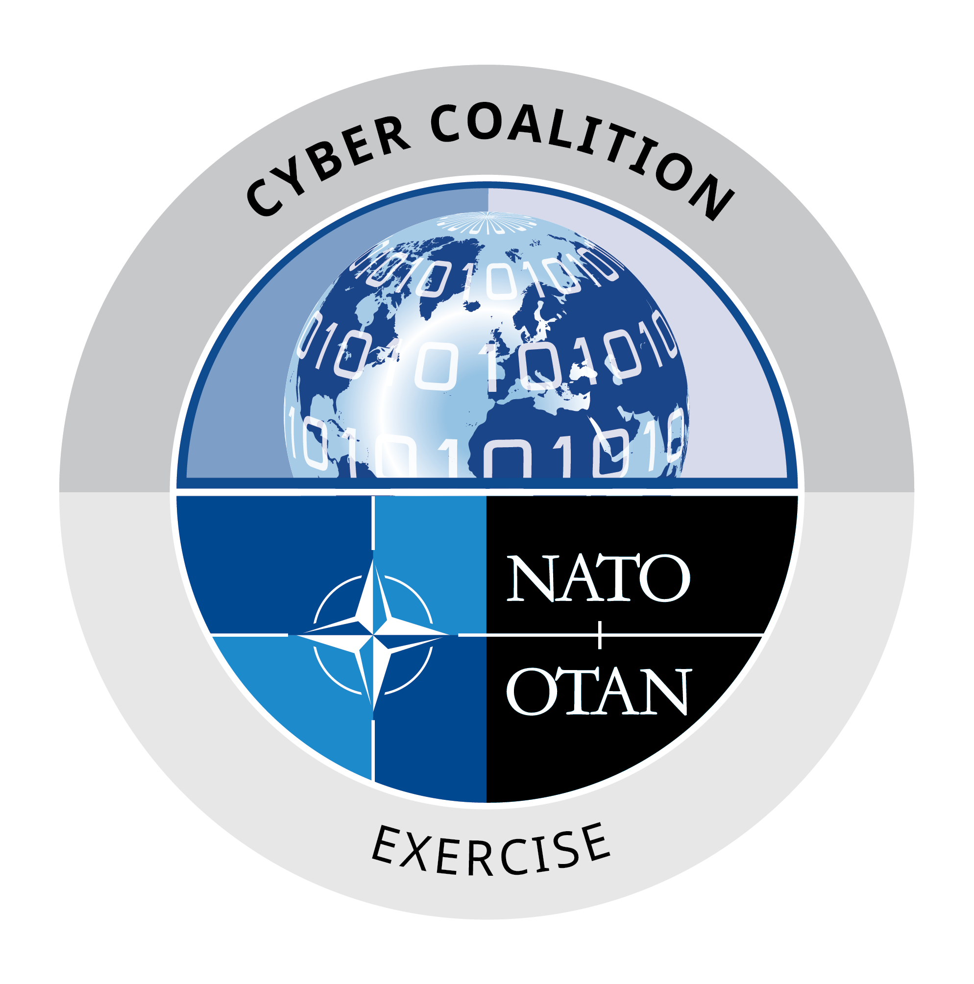Cyber defense training event logo.