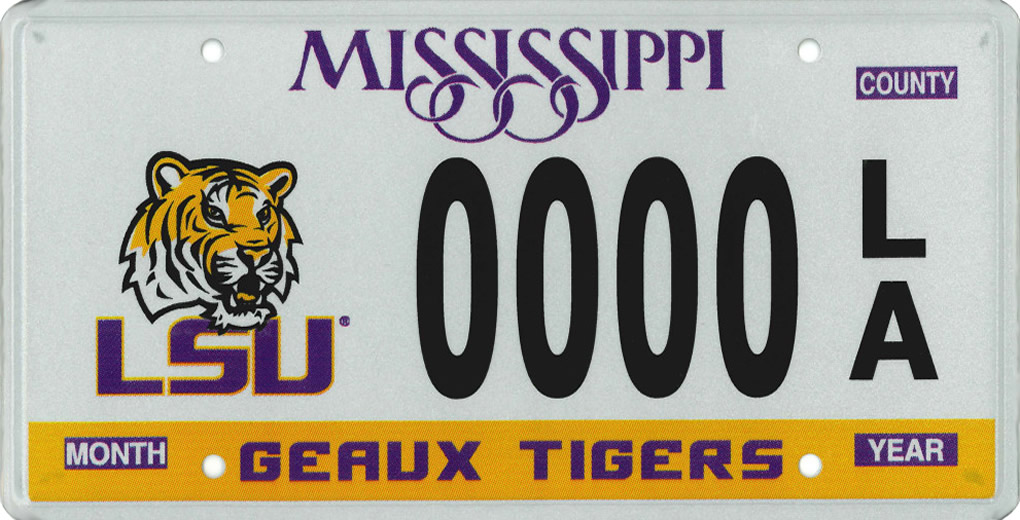 mississippi license plate