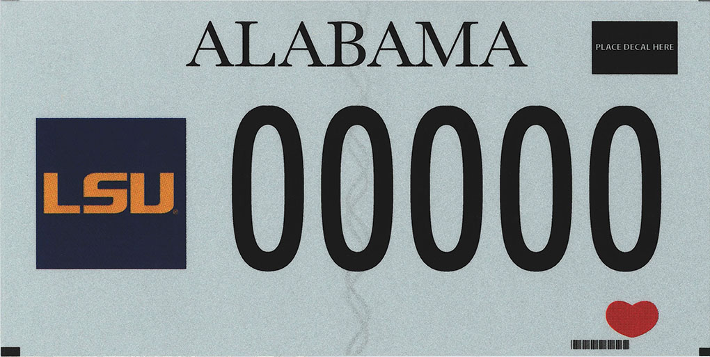 Alabama LIcense Plate