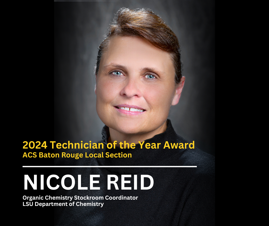 picture of Nicole Reid and text: 2024 Technician of the year award