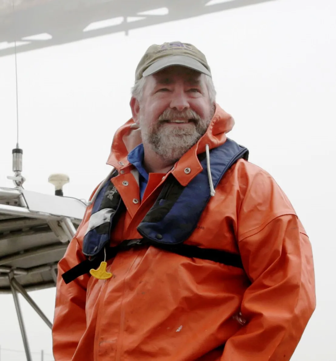 Professor Sam Bentley of LSU working in the field. 