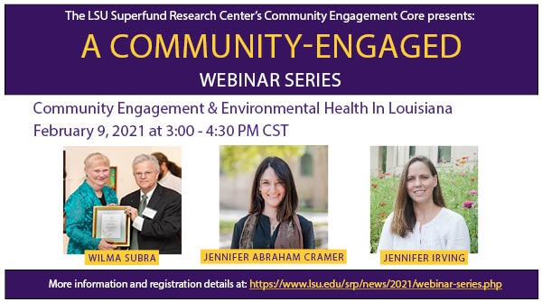 Image for the LSU SRP Community-Engaged Webinar