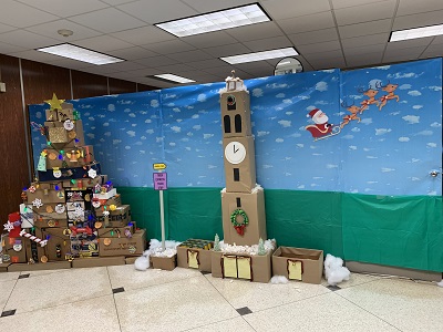 LSU Recycled Christmas Tree and Memorial Tower