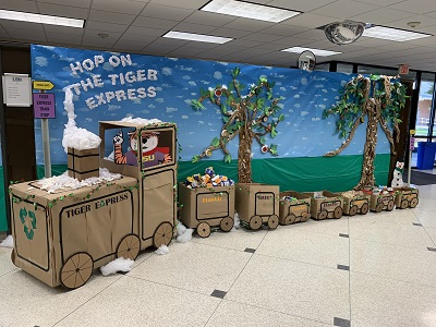 The Tiger Express Train with all the Food Donations