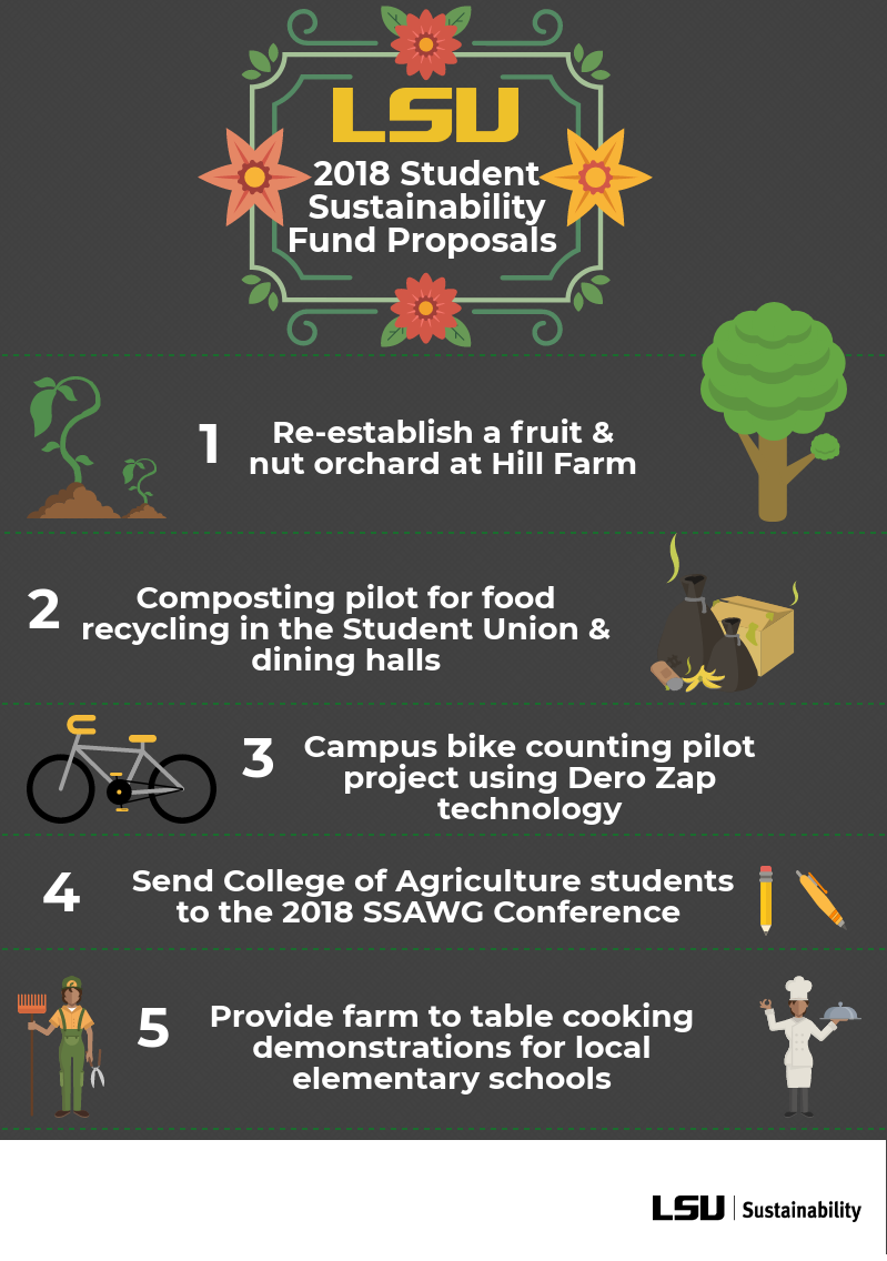 2018 Projects Funded by the Student Sustainability Fund (info under previous years)