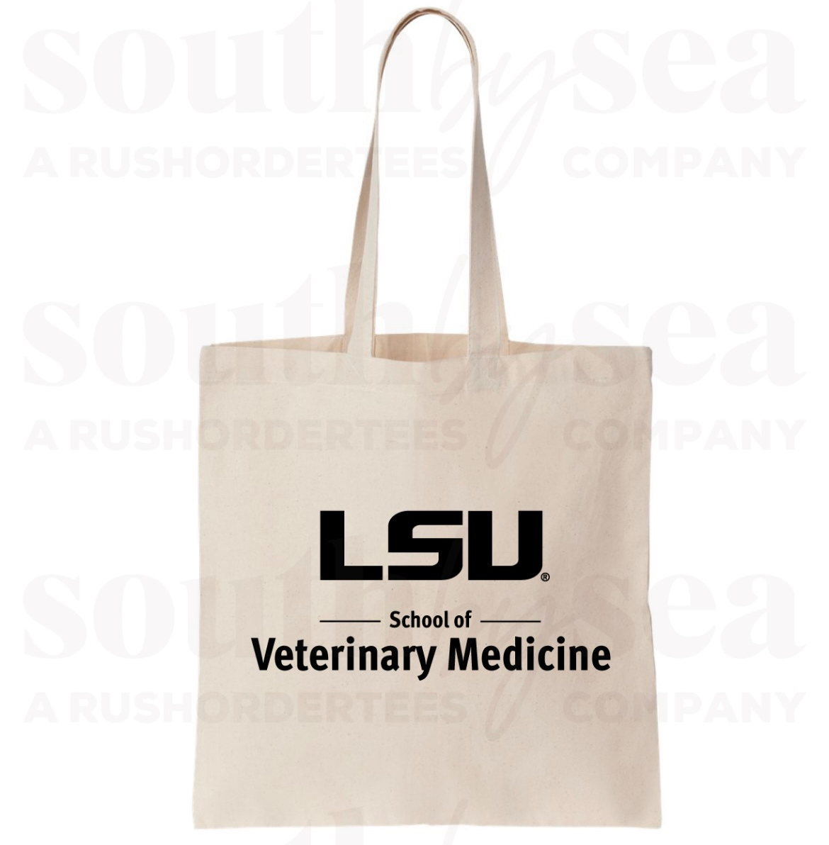 tote bags with LSU Vet Med logo